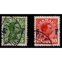 Soldaterfrimærker - Overtrykt S F - Danmark - Komplet sæt.